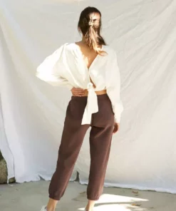 LA Relaxed New Arrivals Reversible Linen Blouse