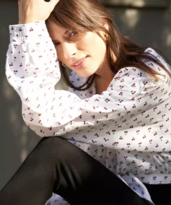 LA Relaxed New Arrivals Reversible Linen Blouse