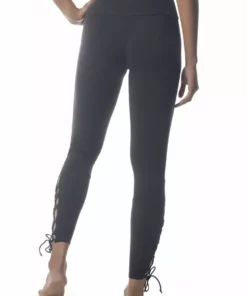 Synergy Organic Clothing Lace Up Legging Pant - Black Sale