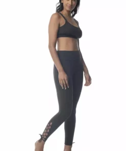 Synergy Organic Clothing Lace Up Legging Pant - Black Sale 5 Synergy Organic Clothing Lace Up Legging Pant - Black Sale