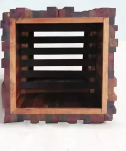 Masaya & Co. Large Hardwood Geo Planter Home Goods