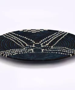 KAZI Home Goods Large Navy Sanaa Woven Wall Plate