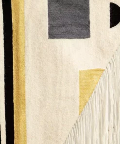 Leah Singh Black + White Wool Fringe Tapestry Home Goods 6 Leah Singh Black + White Wool Fringe Tapestry Home Goods