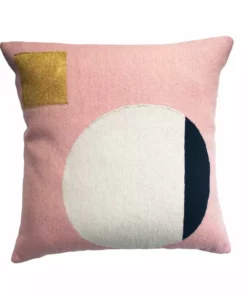 Leah Singh Daphne Gold Square Wool Throw Pillow Cover Home Goods