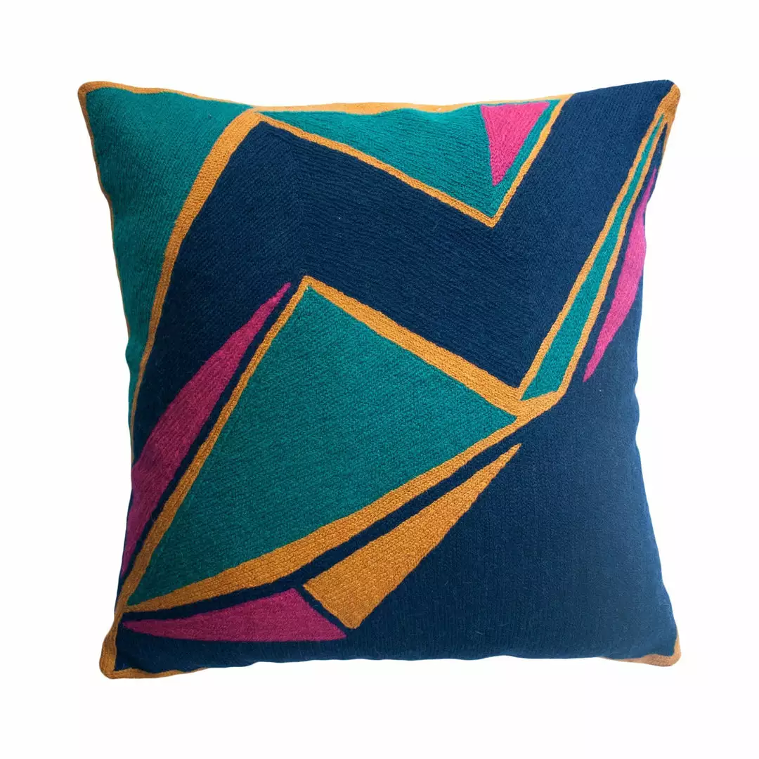 Leah Singh Detroit Wool Throw Pillow Cover - Indigo Home Goods 1 Leah Singh Detroit Wool Throw Pillow Cover - Indigo Home Goods