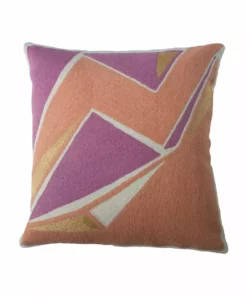 Leah Singh Home Goods Detroit Wool Throw Pillow Cover - Peach