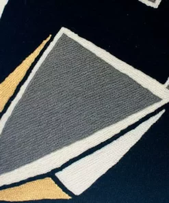 Leah Singh Handcrafted Detroit Wool Throw Pillow Cover - Black 7 Leah Singh Handcrafted Detroit Wool Throw Pillow Cover - Black