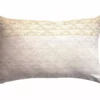 Leah Singh Eva Wool Lumbar Pillow Cover - Ivory + Pink