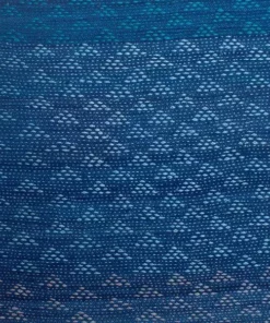 Leah Singh Eva Throw Pillow Cover - Indigo + Peach