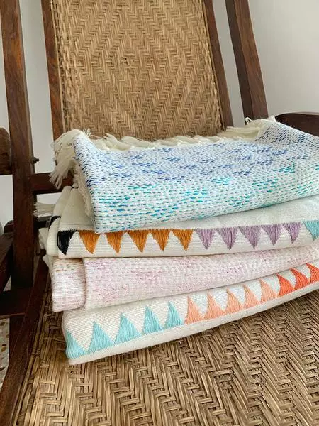 Leah Singh Eva Wool Throw Blanket - Rose Home Goods 3 Leah Singh Eva Wool Throw Blanket - Rose Home Goods