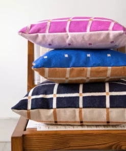 Leah Singh New Arrivals Grid Reversible Throw Pillow Cover