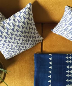 Leah Singh Indigo Throw Pillow Cover - Shadow Home Goods