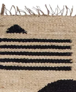 Leah Singh Lola Jute Rug - Circle + Lines