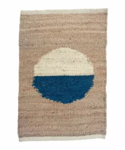 Leah Singh Margeaux Circle Jute Rug - Blue + White Home Goods