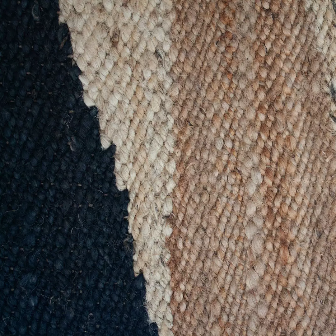 Leah Singh Margeaux Landscape Jute Rug - Black 2 Leah Singh Margeaux Landscape Jute Rug - Black