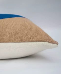 Leah Singh Marianne Circle Wool Throw Pillow Cover - Blue