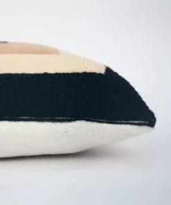 Leah Singh Home Goods Marianne Wool Lumbar Pillow Cover - Black