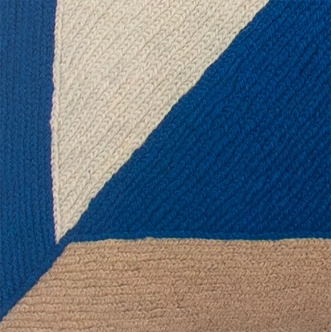 Leah Singh Home Goods Marianne Square Wool Throw Pillow Cover - Blue 4 Leah Singh Home Goods Marianne Square Wool Throw Pillow Cover - Blue