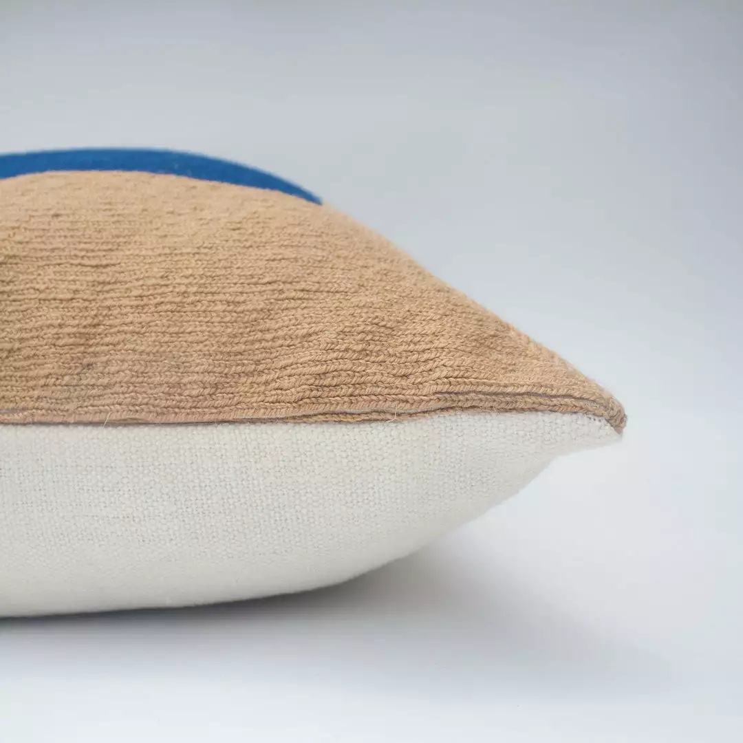 Leah Singh Home Goods Marianne Square Wool Throw Pillow Cover - Blue 5 Leah Singh Home Goods Marianne Square Wool Throw Pillow Cover - Blue