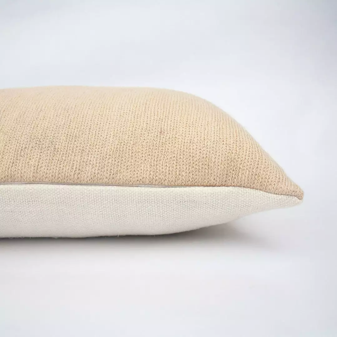 Leah Singh Home Goods Marianne Triangle Wool Lumbar Pillow Cover - Ochre 6 Leah Singh Home Goods Marianne Triangle Wool Lumbar Pillow Cover - Ochre