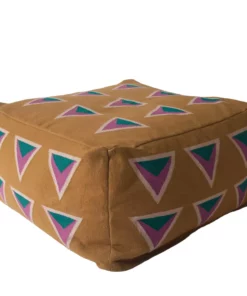 Leah Singh Maya Ochre Pouf