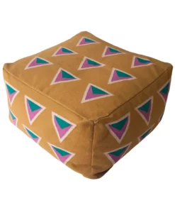 Leah Singh Maya Ochre Pouf