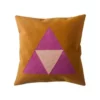 Leah Singh Home Goods Maya Throw Pillow Cover - Triangles