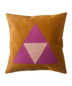 Leah Singh Home Goods Maya Throw Pillow Cover - Triangles