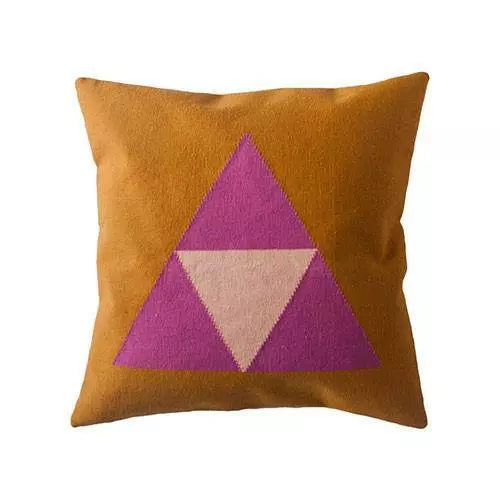 Leah Singh Home Goods Maya Throw Pillow Cover - Triangles 1 Leah Singh Home Goods Maya Throw Pillow Cover - Triangles