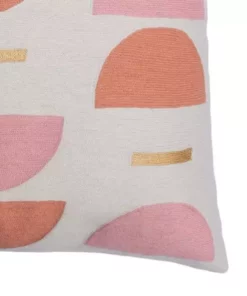 Leah Singh Melanie Wool Floor Pillow Cover - Coral Home Goods