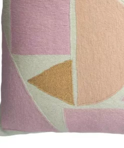 Leah Singh Melanie Wool Floor Pillow Cover - Pink + Blush