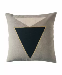 Leah Singh Midnight Jewel Wool Throw Pillow Cover - Gray Home Goods
