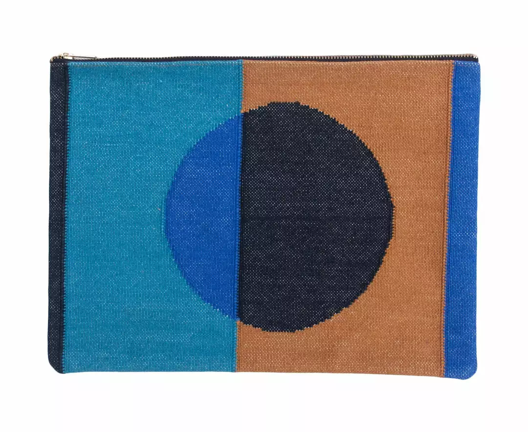 Leah Singh Handcrafted Olivia Circle Clutch - Ochre 1 Leah Singh Handcrafted Olivia Circle Clutch - Ochre