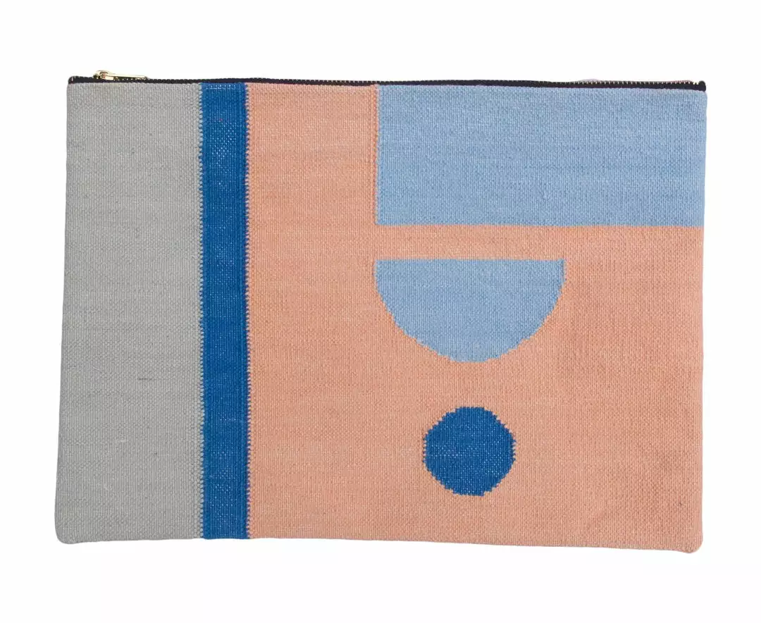 Leah Singh Olivia Drops Clutch - Peach Handcrafted 1 Leah Singh Olivia Drops Clutch - Peach Handcrafted