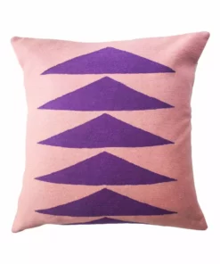 Leah Singh Palm Springs Wool Throw Pillow Cover - Purple