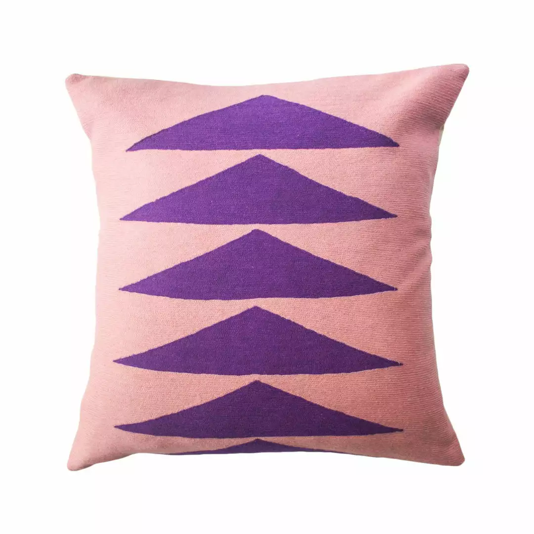 Leah Singh Palm Springs Wool Throw Pillow Cover - Purple 1 Leah Singh Palm Springs Wool Throw Pillow Cover - Purple