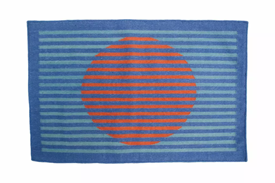 Leah Singh Vera Wool Rug - Orange 1 Leah Singh Vera Wool Rug - Orange