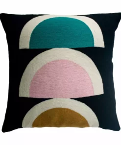 Leah Singh Viola Wool Throw Pillow Cover - Black Home Goods