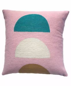 Leah Singh Viola Throw Pillow Cover - Blush