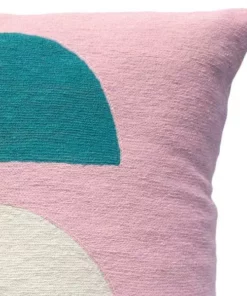 Leah Singh Viola Throw Pillow Cover - Blush