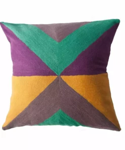 Leah Singh Zimbabwe West Summer Wool Throw Pillow Cover