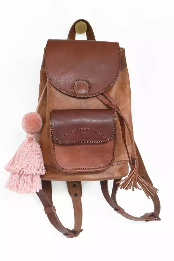 Purse & Clutch Leather Backpack - Russet Brown Handcrafted 1 Purse & Clutch Leather Backpack - Russet Brown Handcrafted
