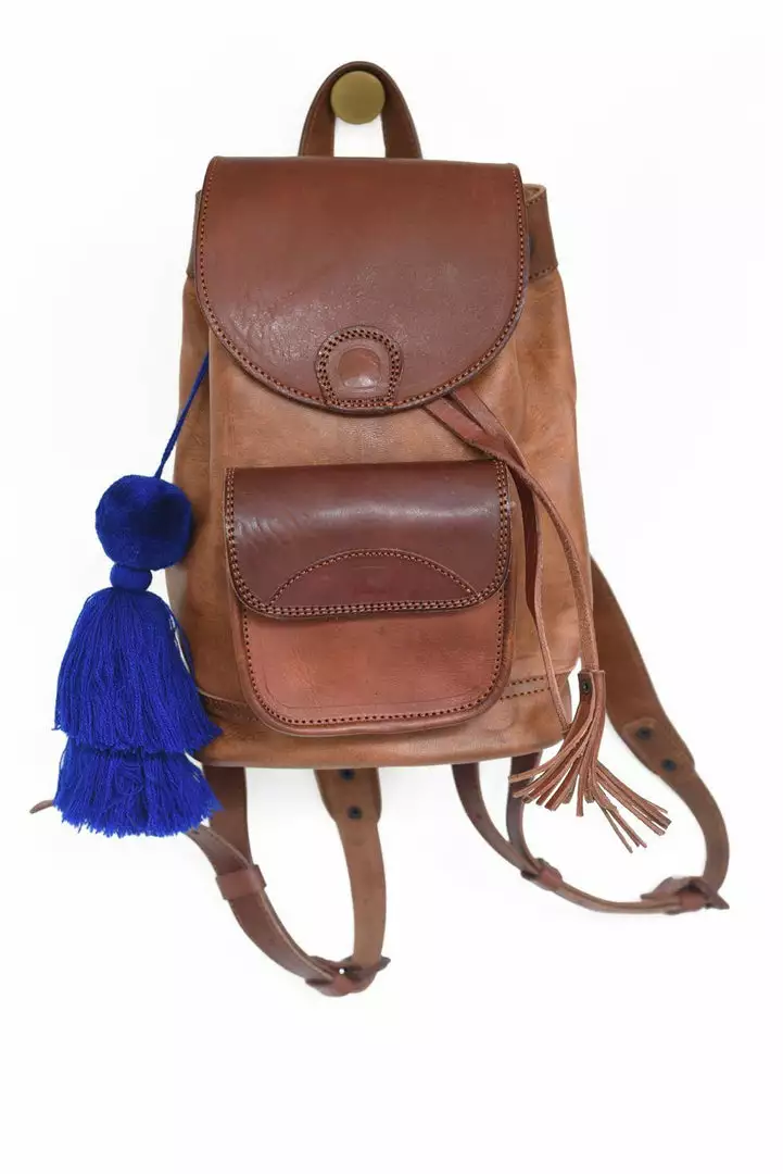 Purse & Clutch Leather Backpack - Russet Brown Handcrafted 7 Purse & Clutch Leather Backpack - Russet Brown Handcrafted