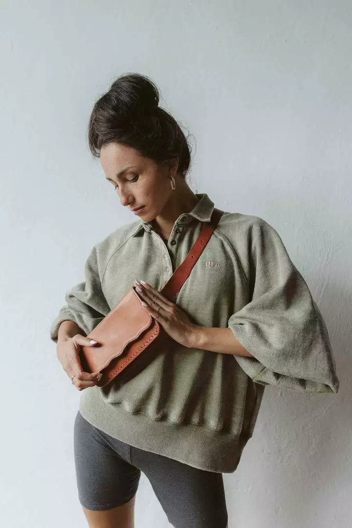 Purse & Clutch Leather Belt Bag - Russet Brown 3 Purse & Clutch Leather Belt Bag - Russet Brown