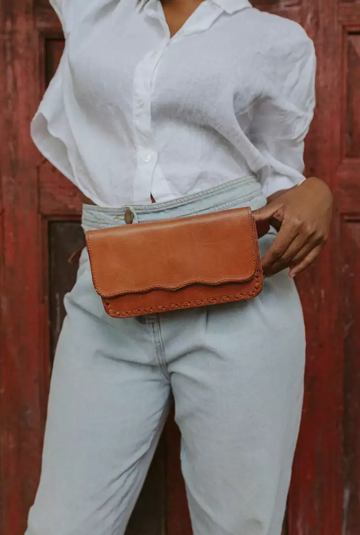 Purse & Clutch Leather Belt Bag - Russet Brown 1 Purse & Clutch Leather Belt Bag - Russet Brown