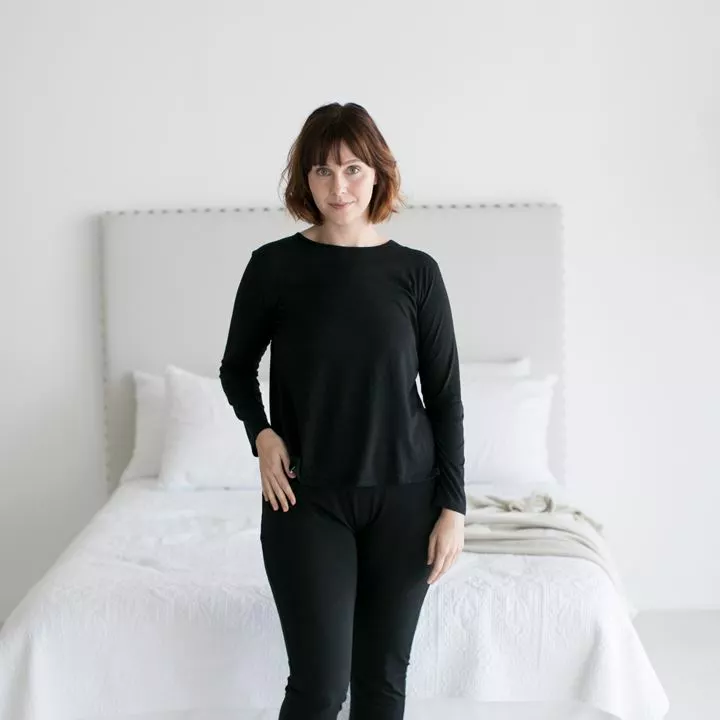 Leena & Lu Pima Long Sleeve Shirt - Black Best Sellers 4 Leena & Lu Pima Long Sleeve Shirt - Black Best Sellers