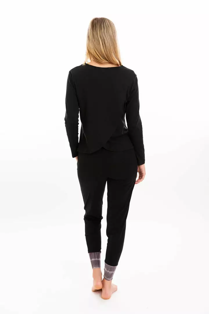 Leena & Lu Pima Long Sleeve Shirt - Black Best Sellers 2 Leena & Lu Pima Long Sleeve Shirt - Black Best Sellers