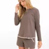 Leena & Lu Best Sellers Pima Long Sleeve Shirt - Dusk