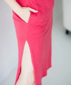 Leena & Lu Pima Long Dress - Coral BIPOC Owned