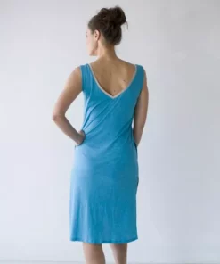 Leena & Lu BIPOC Owned Pima Long Dress - Turquoise